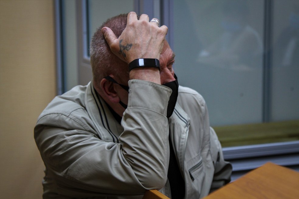 Обвинувачений Віктор Собко під час засідання у Дзержинському райсуді Харкова, 24 травня 2021 року. Фото: Ганна Соколова