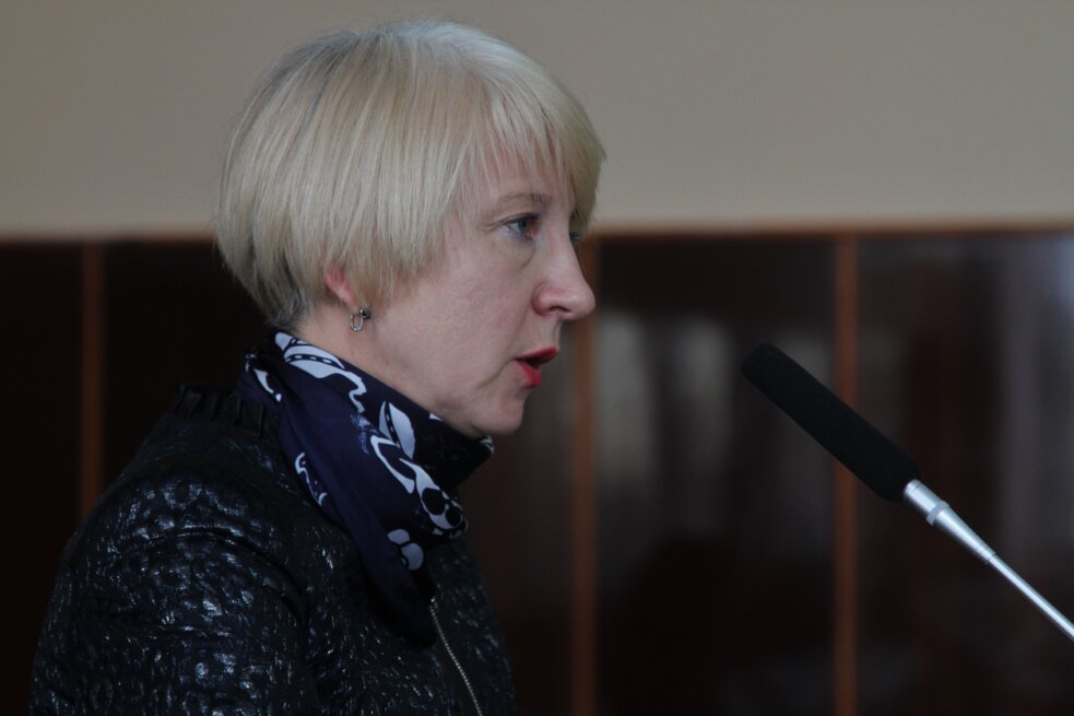 Лариса Гольник у Харківському апеляційному суді, 21 січня 2022 року. Фото: Ганна Соколова, Ґрати