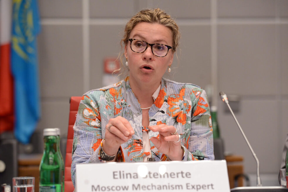 Элина Штейнерте, экспертка Московского механизма ОБСЕ. Фото: M. Kroell/OSCE