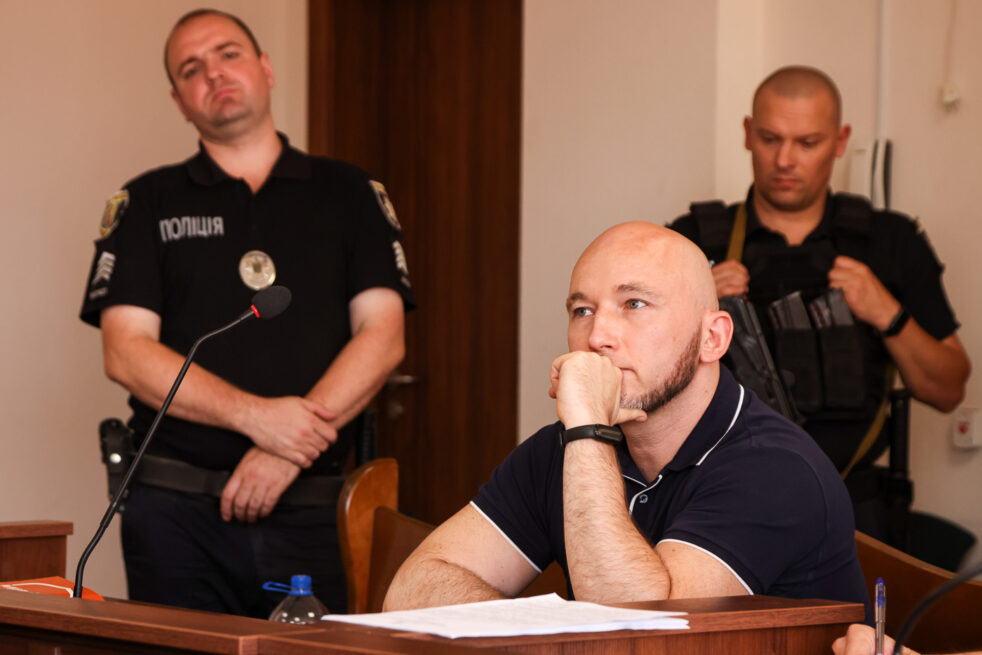 Олексій Тандир у суді. Фото: Стас Юрченко, Ґрати