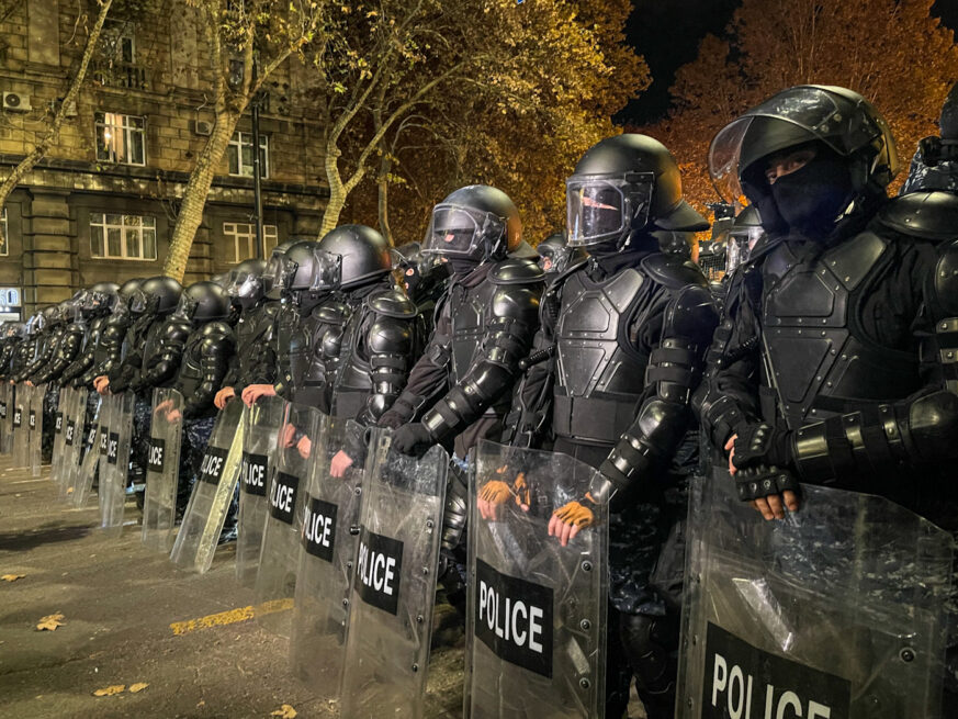 Проевропейский протест в центре Тбилиси, Грузия. Фото: Хатиа Хасаиа