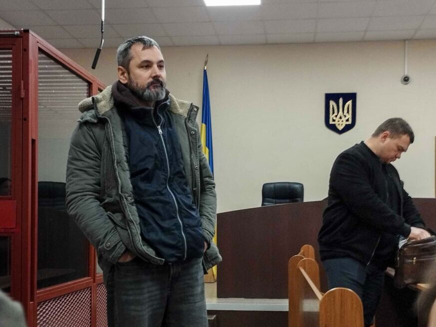 Андрій Білоус на засіданні 21 жовтня. Фото: Михайло Тюнькін, Ґрати
