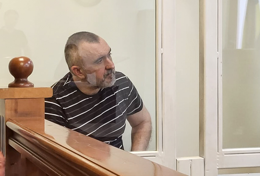 Сергей Шалаев, обвиняемый в убийстве одесского активиста Демьяна Ганула, в Приморском районном суде Одессы. Фото: Елена Чернышова, «Ґрати»